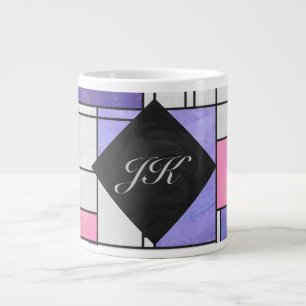 Grande Tasse Impression blanc rose rose clair