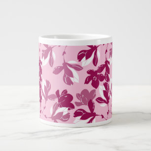 Grande Tasse Impression botanique de magnolia rose