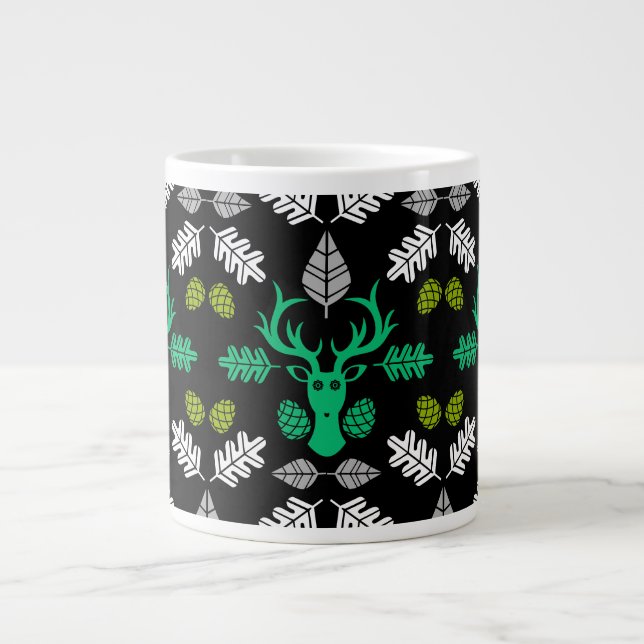 Grande Tasse Impression de la nature du cerf de la forêt (Devant)