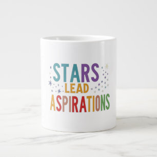 Grande Tasse Impression de mots "aspiration de jeunes étoiles"