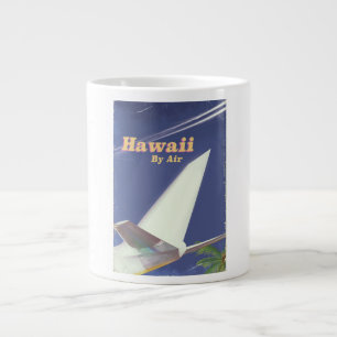 Grande Tasse Impression de vacances vintage du vol pour Hawaï