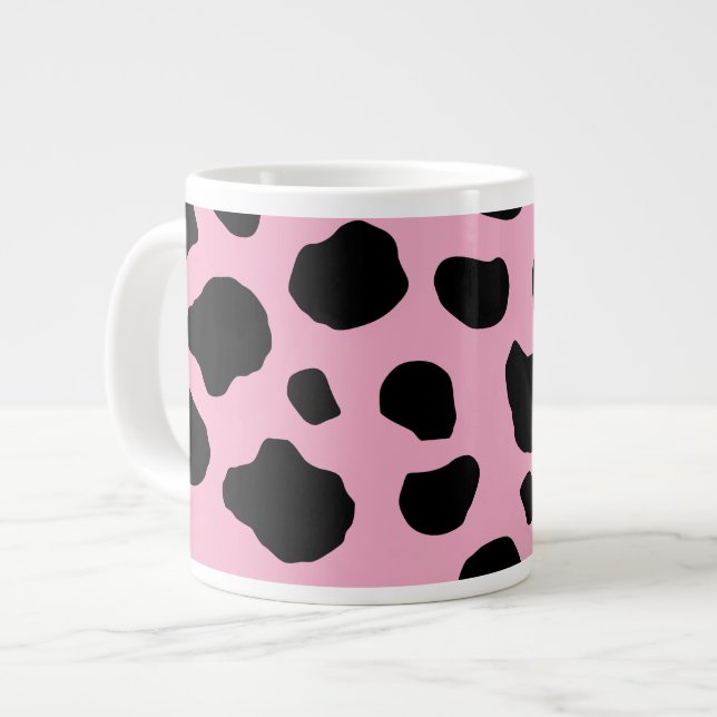 Grande Tasse Impression de vache, Motif de vache, Spots de vach (Devant gauche)