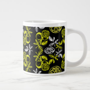 Grande Tasse Impression vintage Citrus Citron Botanique