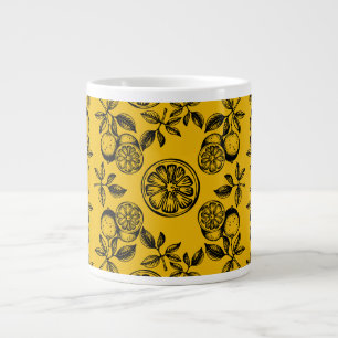 Grande Tasse Impression vintage d'agrumes