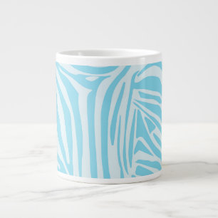 Grande Tasse Imprimé zèbre bleu et blanc gras