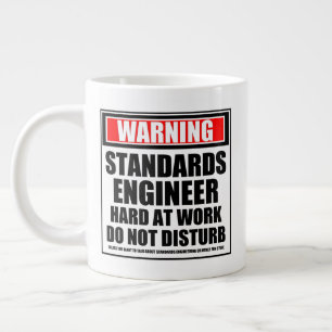 Grande Tasse Ingénieur des normes d'avertissement au travail