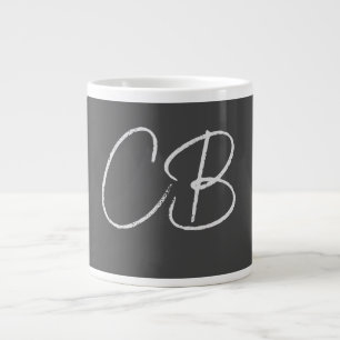 Grande Tasse Initiales minimalistes Monogrammes professionnels
