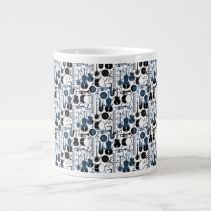 Grande Tasse Instruments de musique motif design 2 tons