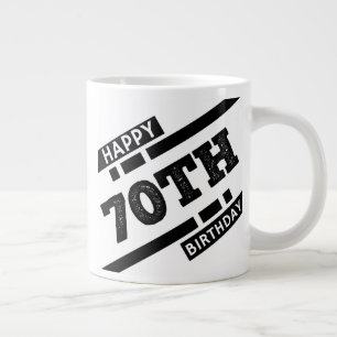 Grande Tasse Intéressant joyeux 70e anniversaire de typographie