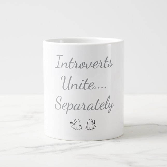 Grande Tasse Introverts Unite Separately Ghosts (Devant)