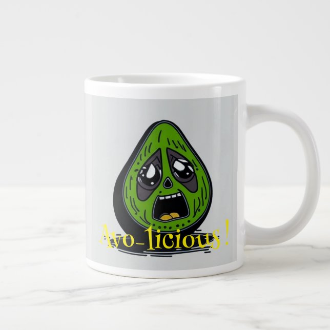 Grande Tasse Invitation face drôle Avocado (Droite)