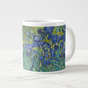 Grande Tasse Iris, Peinture à l'huile florale, Vincent Van Gogh