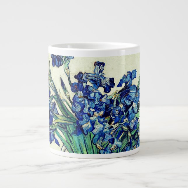 Grande Tasse Irises (1890) par Vincent Van Gogh (Devant)