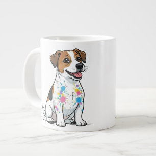 Grande Tasse Jack Russell joyeux éclaboussure de fun