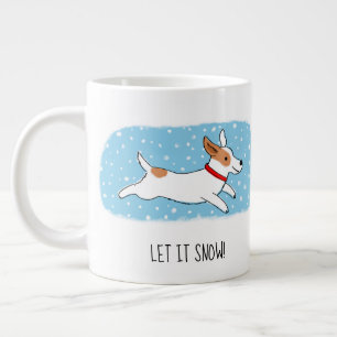 Grande Tasse Jack Russell Terrier Laissez tomber la neige Chien