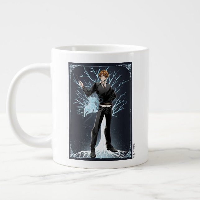 Grande Tasse Jack Russell Terrier Patronus d'Anime Ron Weasley (Gauche)