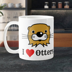 Grande Tasse J'adore les loutres. Appréciation des loutres