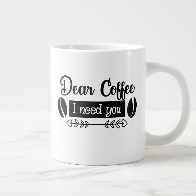 Grande Tasse J'Ai Besoin De Café ! (Droite)