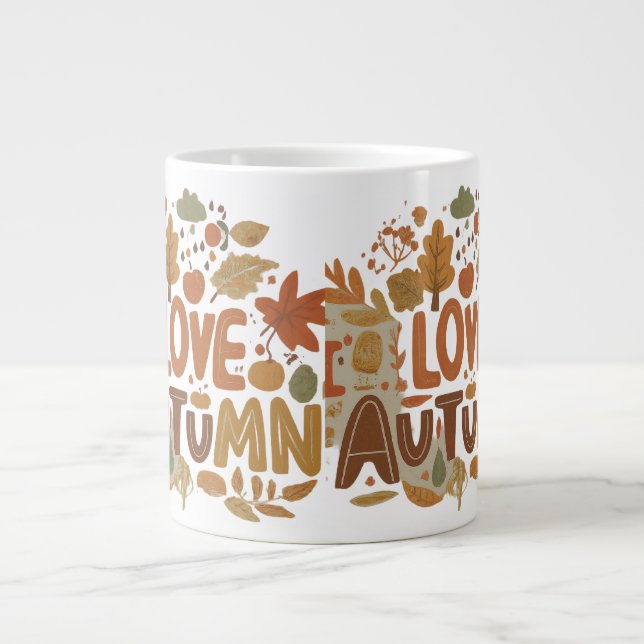 Grande Tasse J'aime l'automne (Devant)