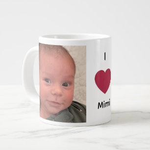 Grande Tasse J'aime Mimi Grand-mère Grand-père PaPa 2 Photo