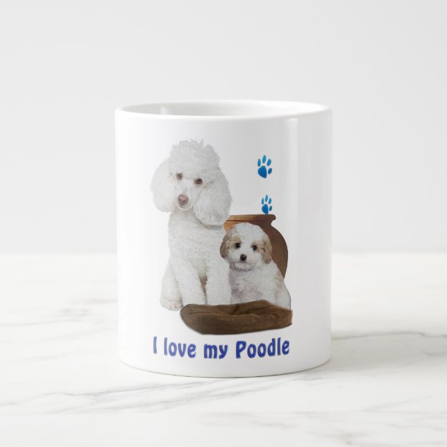 Grande Tasse J'aime mon caniche (Devant)