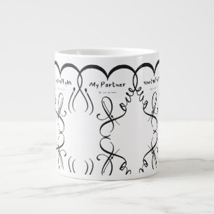 Grande Tasse J'aime mon partenaire • Vous êtes mon chez-moi
