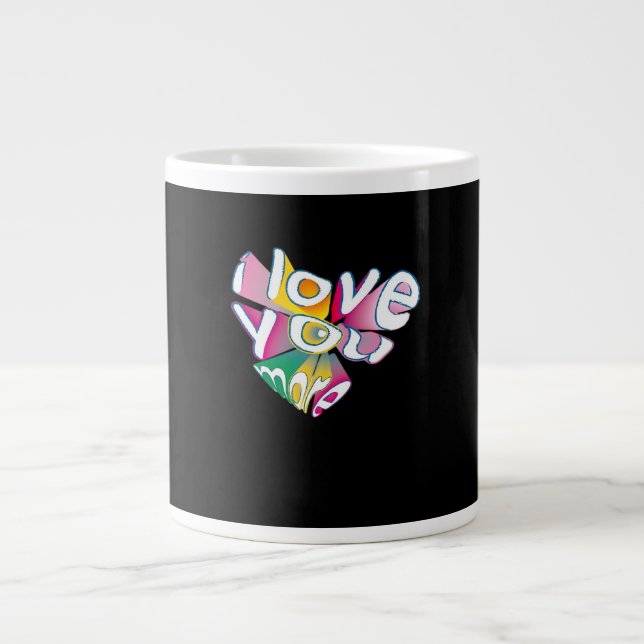 Grande Tasse J'aime plus de style élégant  (Devant)
