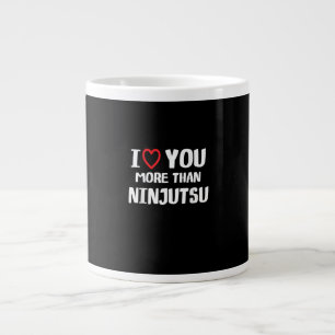 Grande Tasse J'aime plus que le Ninjutsu Cadeau drôle pour femm