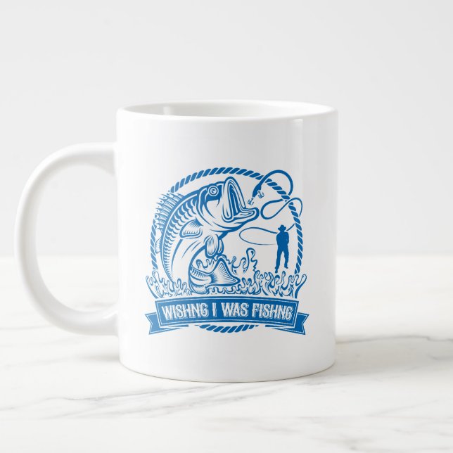 Grande Tasse J'Aimerais Pêcher (Gauche)