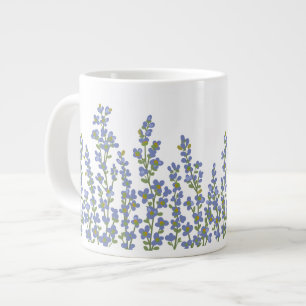 Grande Tasse Jardin Floral Moderne Bleu