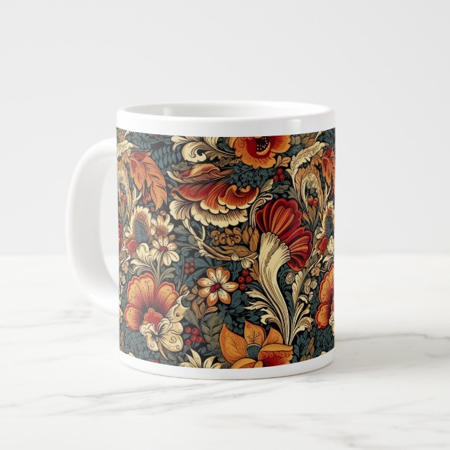 Grande Tasse Jardin médiéval motif floral (Devant gauche)