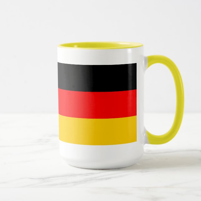 Grande Tasse jaune Allemagne drapeau (Droite)