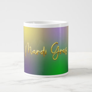 Grande Tasse Jaune, Violet, Vert Mardi Gras