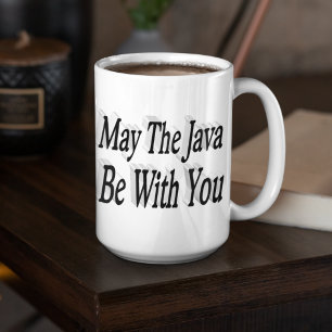 Grande Tasse Java amusant café citation noir