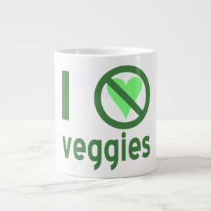 Grande Tasse Je déteste les légumes, pas d'amour