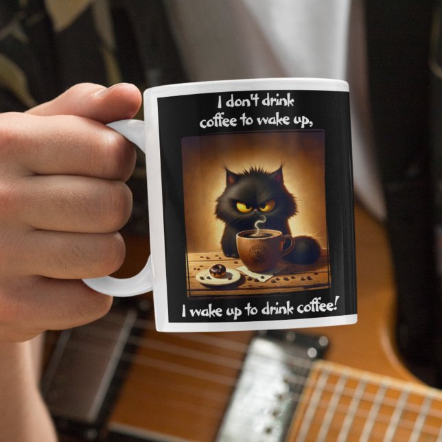 Grande Tasse Je me réveille pour boire du café (Créateur téléchargé)