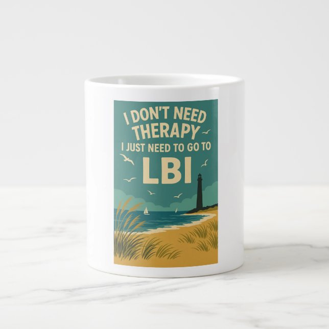 Grande Tasse Je n'ai pas besoin de thérapie, j'ai juste besoin  (Devant)