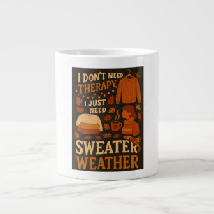 Grande Tasse Je n'ai pas besoin de thérapie, j'ai juste besoin