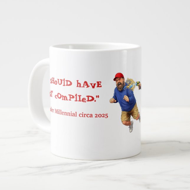 Grande Tasse Je n'arrête pas de faire pipi ! (Devant gauche)