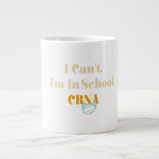 Grande Tasse Je ne peux pas, je suis à l'école Crna