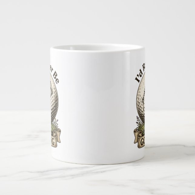 Grande Tasse Je préférerais jouer au golf  (Devant)