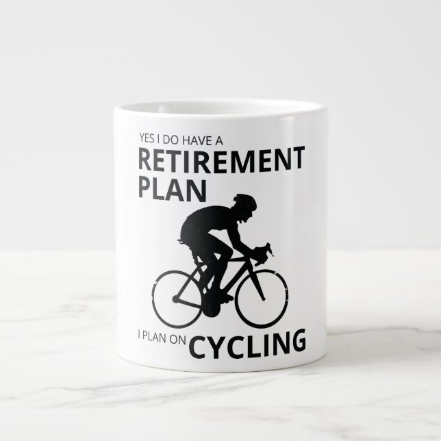 Grande Tasse Je prévois de faire du vélo à ma retraite (Devant)