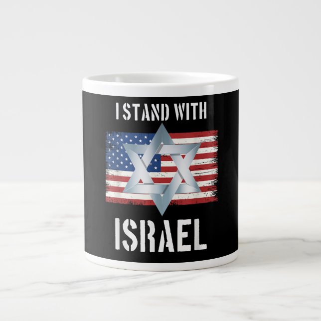Grande Tasse Je suis avec Israël (Devant)