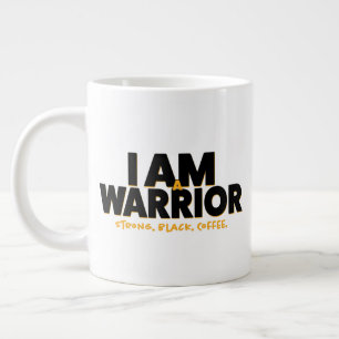 Grande Tasse JE SUIS Un Guerrier - Fort.Noir. Du café.Jumbo M