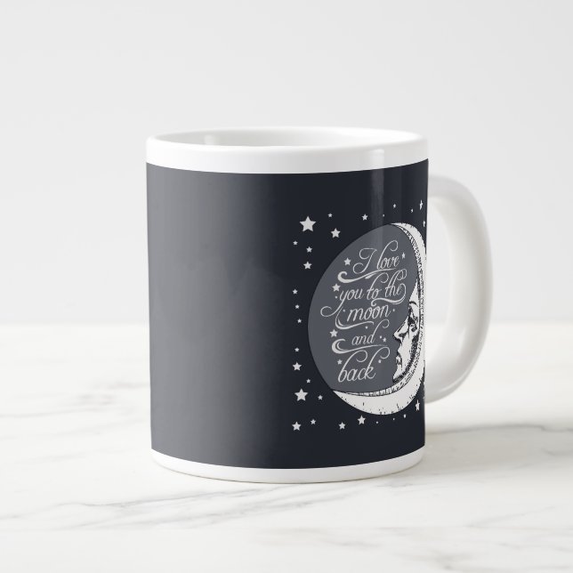 Grande Tasse Je t'aime à la lune et au dos (Devant droit)