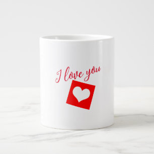 Grande Tasse Je t'aime coeur rouge