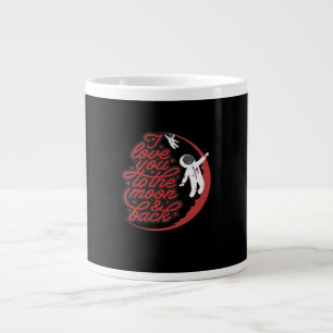 Grande Tasse Je t'aime jusqu'à la lune et retour Layout propre
