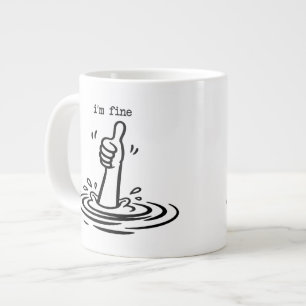 Grande Tasse Je vais bien en train de me noyer Drôle et sarcast