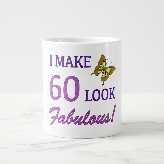 Grande Tasse J'En Fais 60 Fabuleux ! (Devant)