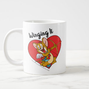 Grande Tasse Jerry Mouse habillée en Valentine Cupide